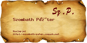 Szombath Péter névjegykártya